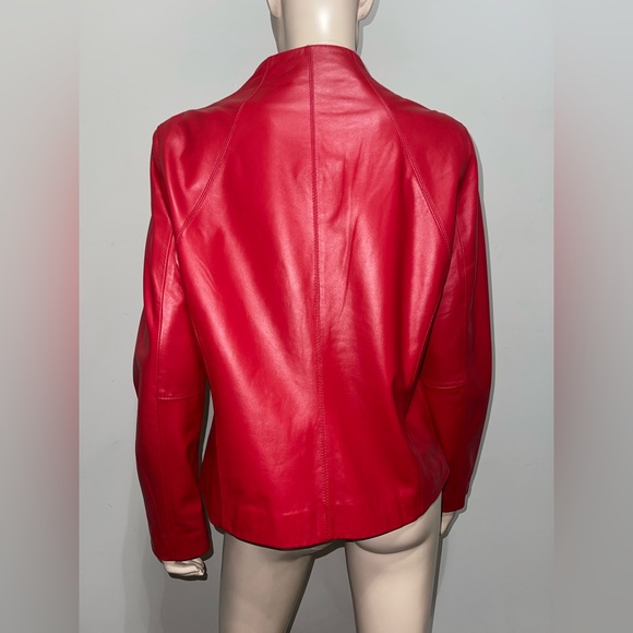 Yvonne Le Marie Red Leather Jacket 12 - Picture 3 of 11